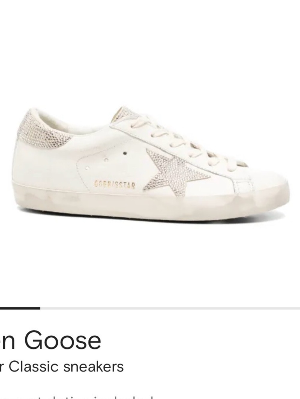 Golden Goose Swarovski Crystal Super Star Sneakers 37